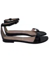 Manolo Blahnik Women's Leather Chafla Sandal (authentic Pre-loved) In Black
