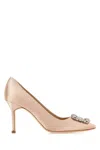 Manolo Blahnik Hangisi 105mm Satin High-heel Pumps In Pink