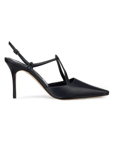 Manolo Blahnik Women's Minia Leather Pumps In Black