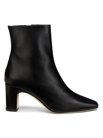 Manolo Blahnik Women's Ofaralo Leather Ankle Boots In Black