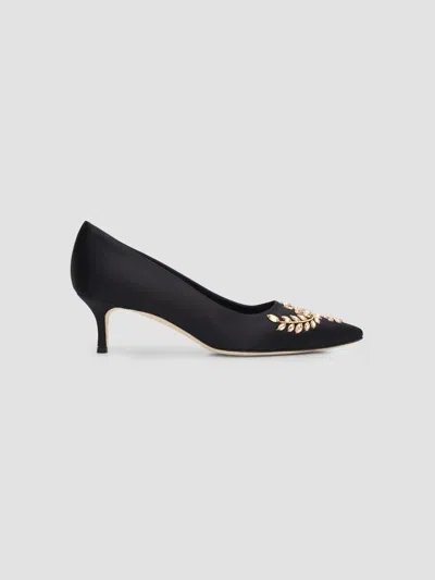 Manolo Blahnik Women's Pasadislo Embellished Pumps In Black