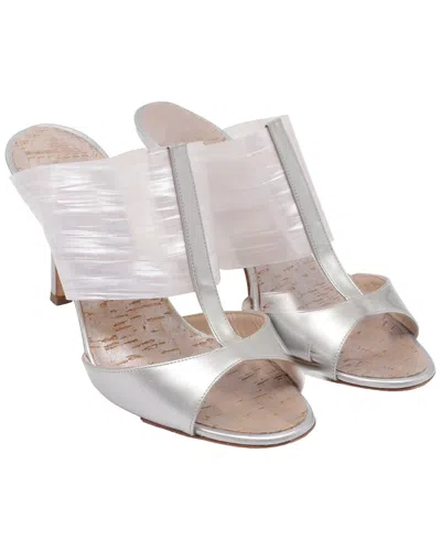 Manolo Blahnik Women's Patent Leather T-strap Slide Sandal (authentic Pre-loved) In Multi