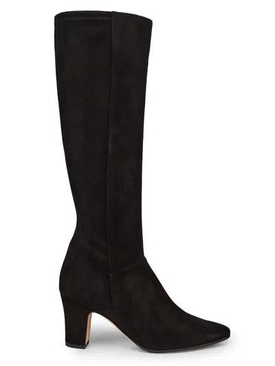 MANOLO BLAHNIK WOMEN'S PITANA SUEDE BOOTS
