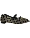 Manolo Blahnik Women's Polyamide Campari Polka Dot Mary Jane Flat (authentic  Pre-loved)