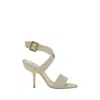 Manolo Blahnik Helua 105 Leather Sandals In White