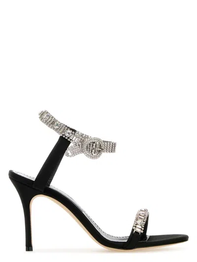 MANOLO BLAHNIK WOMEN'S SATIN ASASAN SANDAS SANDAL
