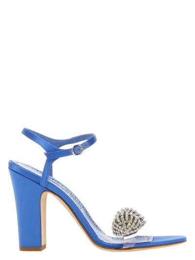 Manolo Blahnik Women's Satin Elhob Sandals