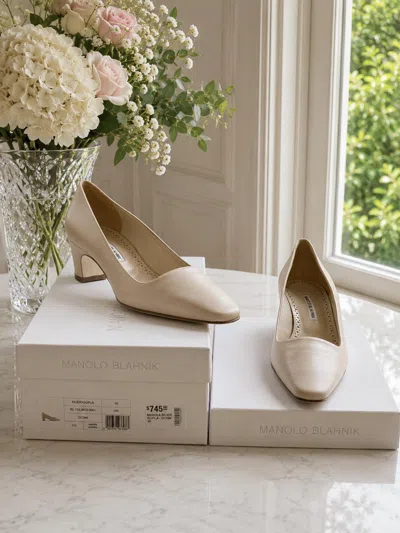 Manolo Blahnik Women's Splierasopla Pumps In Dcrm In Multi