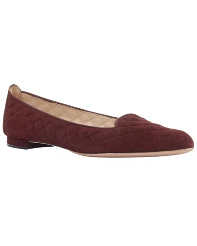 Pre-owned Manolo Blahnik Women's Suede Quilted Loafer (authentic Pre-loved)