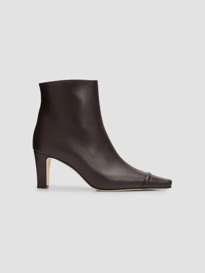 Manolo Blahnik Vivecal Visconti Leather Ankle Boots In Brown