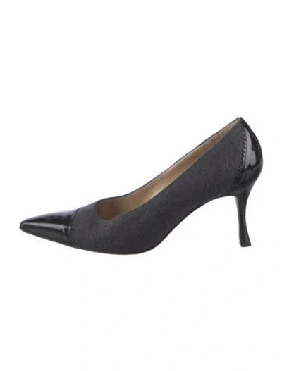 Pre-owned Manolo Blahnik Wool Pumps In Blue