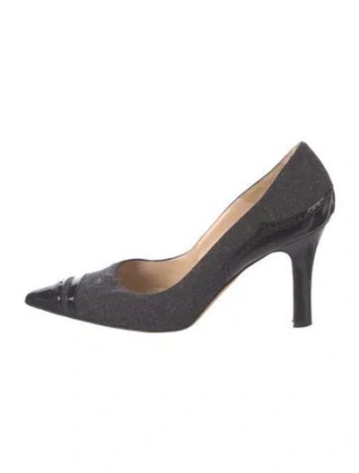 Pre-owned Manolo Blahnik Wool Pumps In Gray