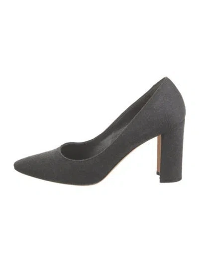 Pre-owned Manolo Blahnik Wool Pumps In Gray