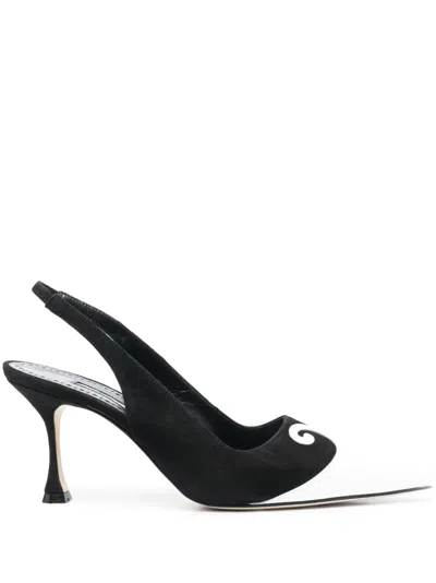 Manolo Blahnik Zaboru 75mm Slingback Pumps In Black