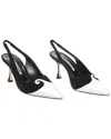 Manolo Blahnik Zaborus 70 Leather & Suede Slingback Pump (authentic Pre-loved)