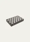 Manopoulos Grid Wood Illusion Backgammon Set With Side Racks