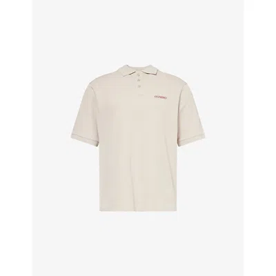 Manors Ens Beige  X Reebok Logo-print Pique Cotton Polo Shirt