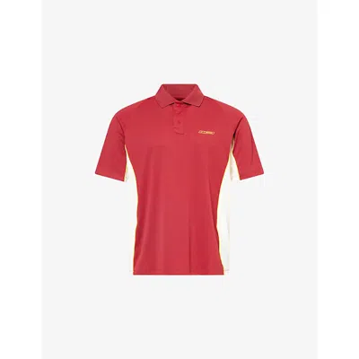 Manors Ens Burgundy  X Reebok Logo Jersey Polo Shirt
