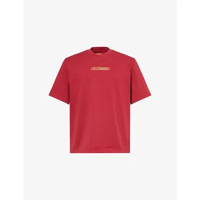 Manors Ens Burgundy  X Reebok Logo-print Cotton-jersey T-shirt