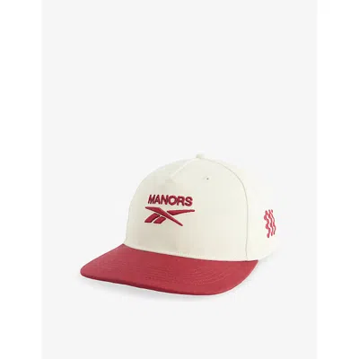 Manors Ens Chalk  X Reebok Brand-embroidery Cotton Baseball Cap In Gray