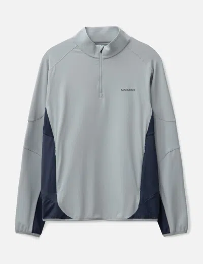Manors Golf Quarter Zip Tech Mid-layer In Blue