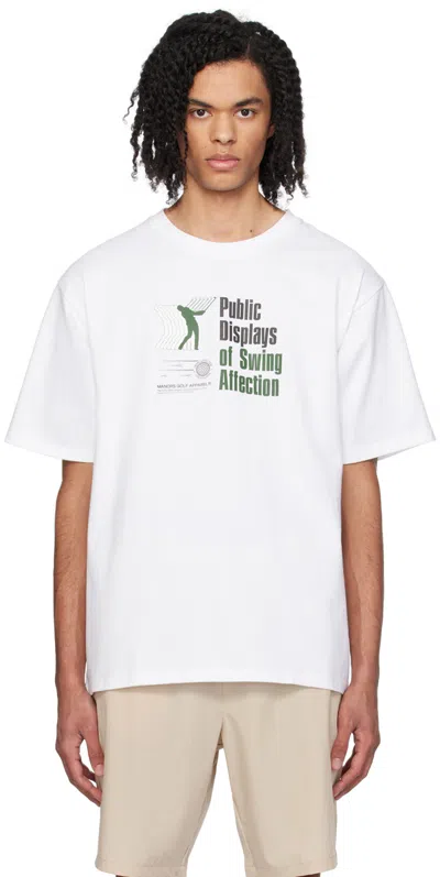 Manors Golf White 'public Displays Of Swing Affection' T-shirt