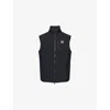 Manors Mens Logo-print Padded Shell Gilet Black In Black