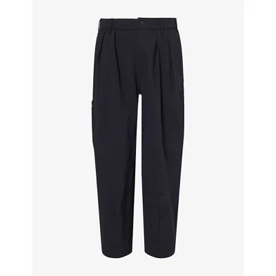 Manors Mens Greenskeeper Pleated Stretch-woven Trousers Black