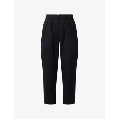 Manors Mens Greenskeepers Tapered-leg Stretch-woven Trousers Black
