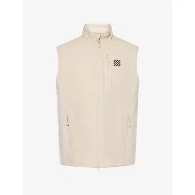 Manors Mens Insulated Course Stretch-woven Gilet Ivory In Neutral