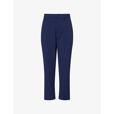 Manors Ens  Course Zip-pockets Stretch-woven Trousers In Navy