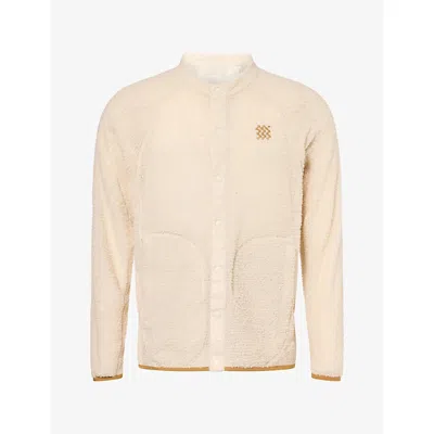 Manors Mens Primaloft® Heritage Fleece Cardigan Ivory Xl In Neutral