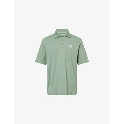 Manors Mens The Course Logo-print Stretch-jersey Polo Shirt Sage