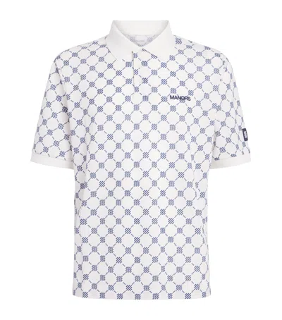 Manors Piqué Monogram Goat Polo Shirt In Multi