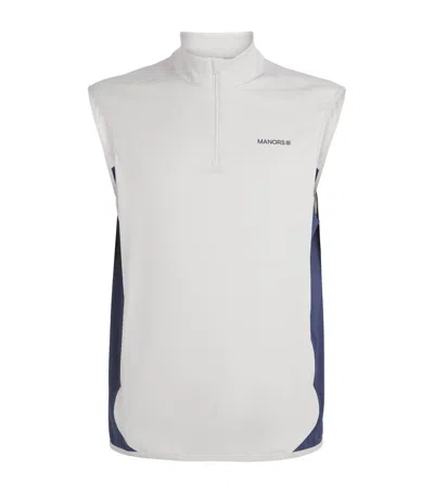 Manors Tech Quarter-zip Gilet In White