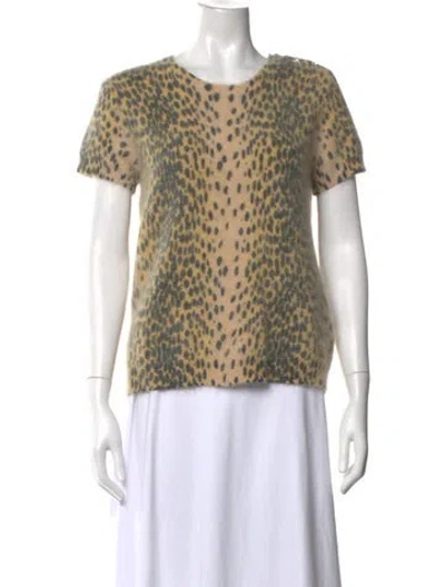 Pre-owned Manoush Angora Animal Print Sweater In Multicolor
