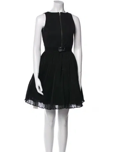 Pre-owned Manoush Bateau Neckline Mini Dress In Black