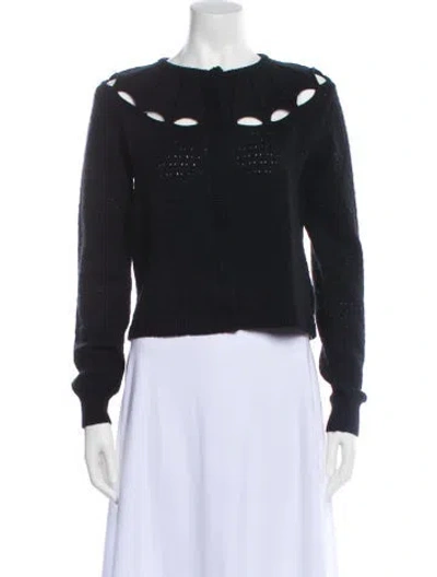 Pre-owned Manoush Bateau Neckline Sweater In Black