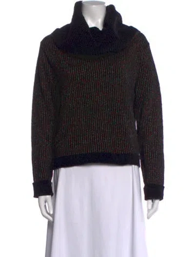 Pre-owned Manoush Bateau Neckline Sweater In Black