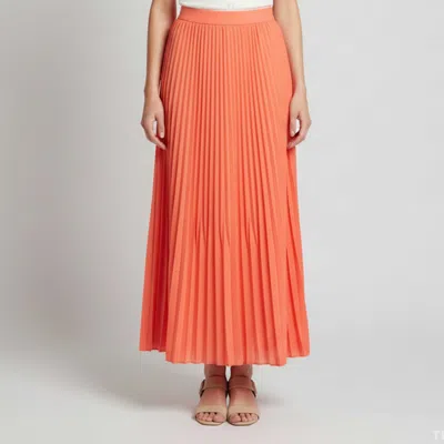 Pre-owned Manoush Bright Pink Crepe Plisse Maxi Skirt M