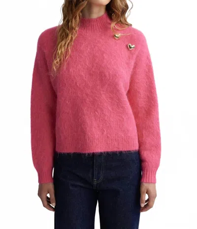 Manoush Coeur Sweater In Rose In Pattern