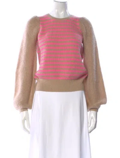 Pre-owned Manoush Colorblock Pattern Crew Neck Sweater In Multi