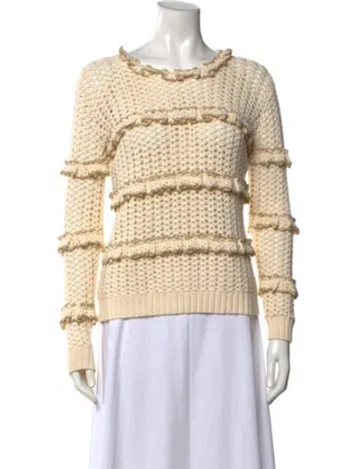 Pre-owned Manoush Crew Neck Sweater In Metallic/neutrals
