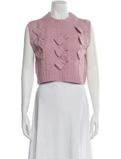 Pre-owned Manoush Crew Neck Sweater In Pink