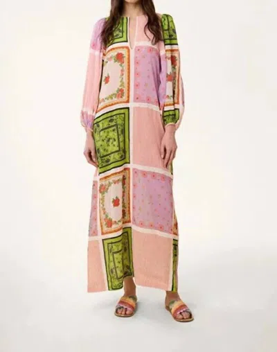 Manoush Crochet Patchwork Dress In Pink In Animal Print