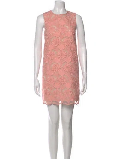 Pre-owned Manoush Floral Print Mini Dress In Pink