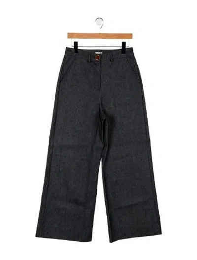 Pre-owned Manoush High-rise Wide Leg Jeans W/ Tags In Blue