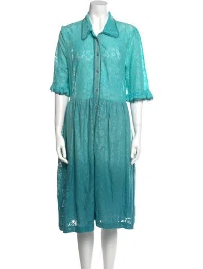 Pre-owned Manoush Knee-length Dress In Blue