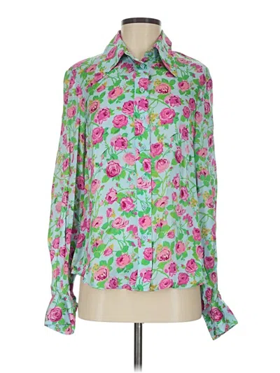 Pre-owned Manoush Long Sleeve Blouse In Green