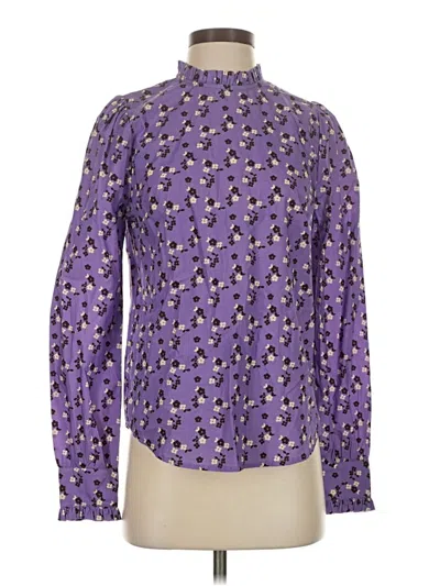 Pre-owned Manoush Long Sleeve Blouse In Purple